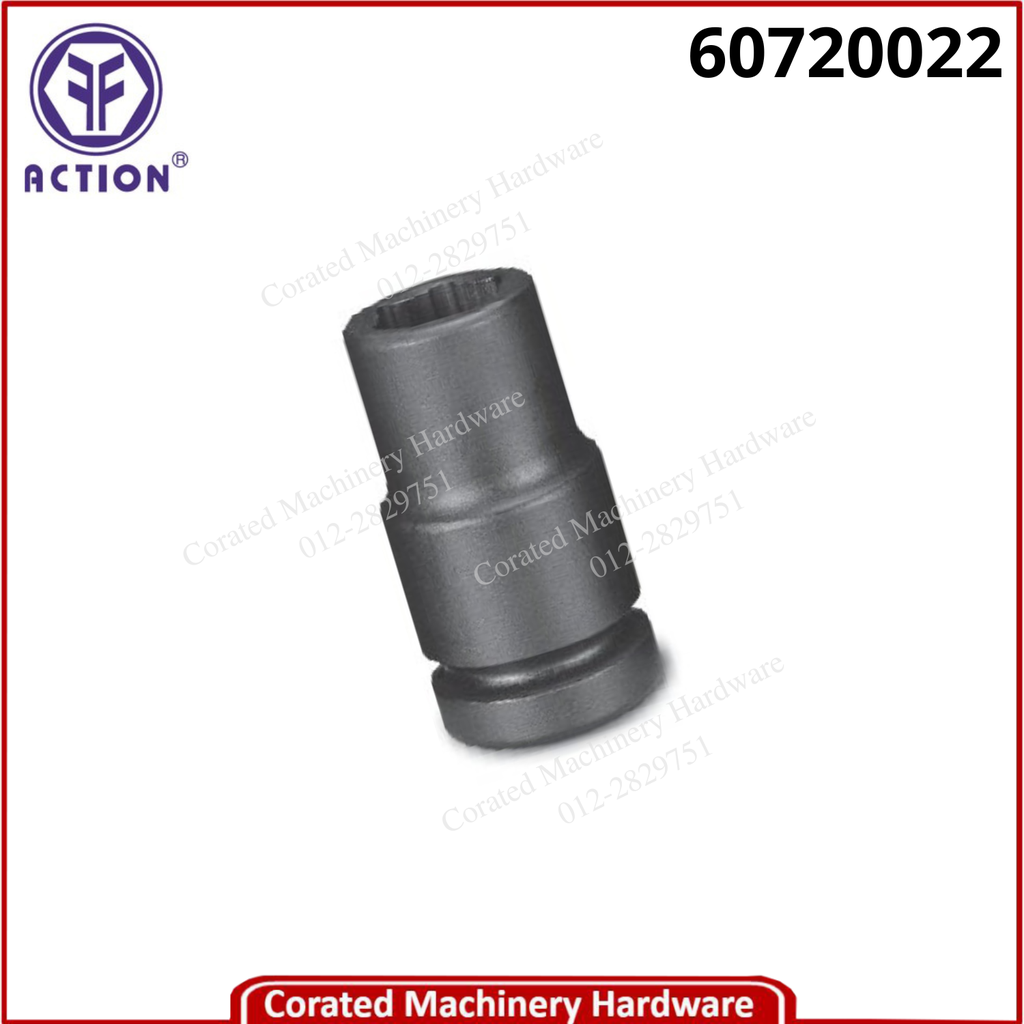 ACTION 1/2&quot; SQ. DR. METRIC STD. IMPACT SOCKET 6-P