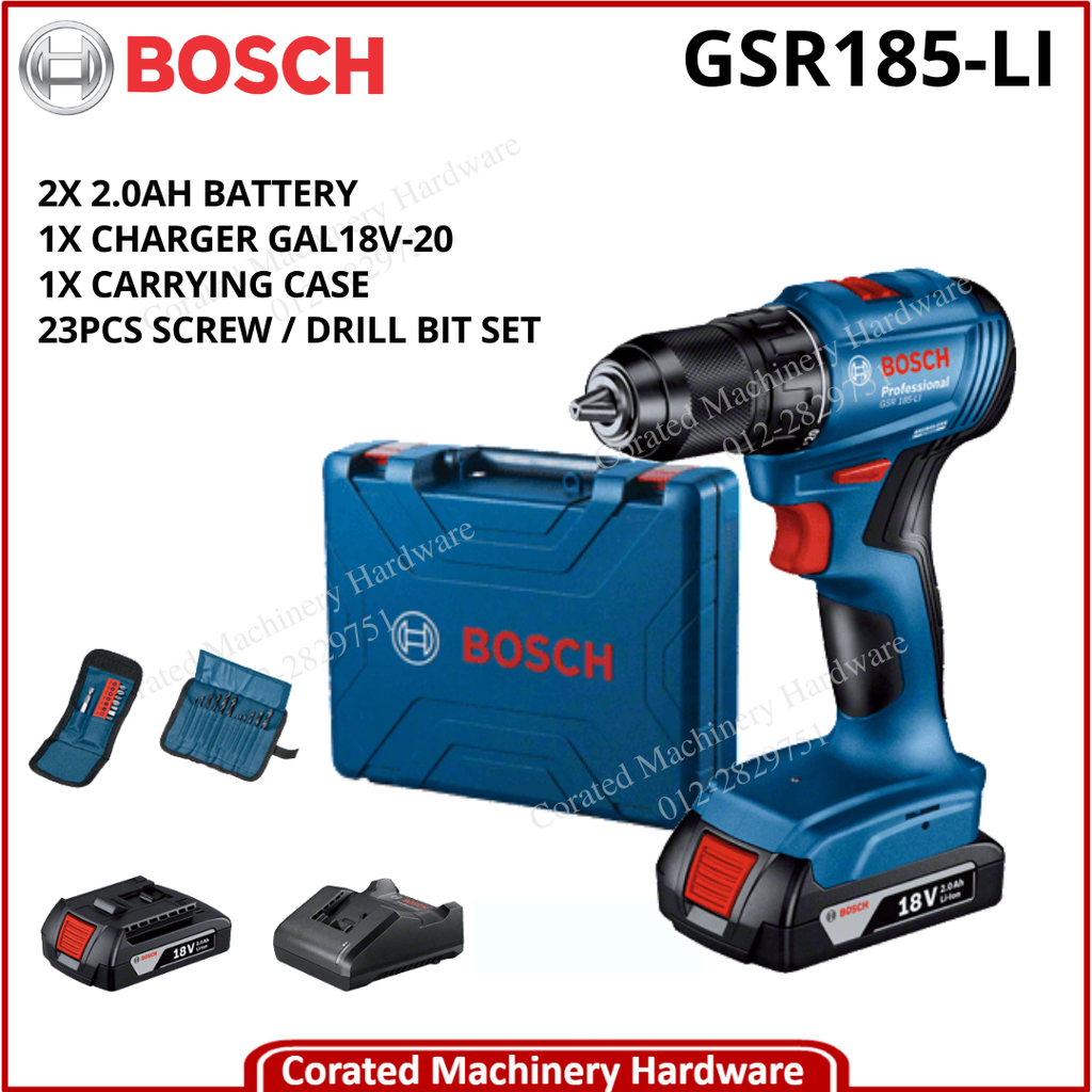 BOSCH GSR185-Li 18V BATTERY SCREWDRIVER