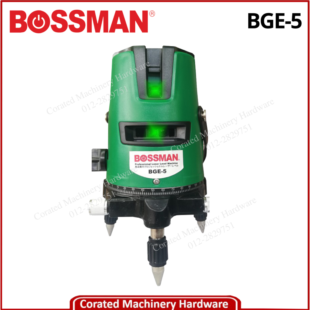 BOSSMAN BGL5/BGE5 5-LINE GREEN LIGHT LASER LEVEL