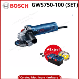 [06013940L7] BOSCH GWS750-100 4&quot; ANGLE GRINDER SET (750W)