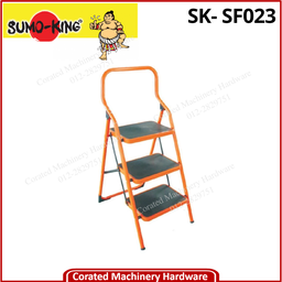 [SK-SF023] SUMO KING SF023 3 STEP ORANGE COLOUR STEEL LADDER