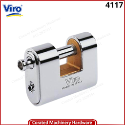 [V-4117] VIRO 4117 86MM PANZER ARMOURED CHROME PADLOCK