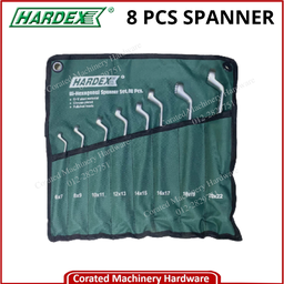 [8PCSSPNNR] HARDEX 8 PCS BI-HEXAGONAL SPANNER RING SET