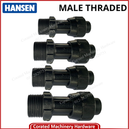 HANSEN POLY MALE THREADED ADAPTOR