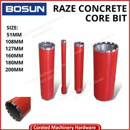 RAZE CONCRETE CORE BIT + TUBE + COUPLING