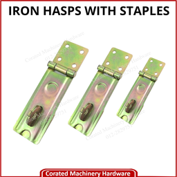 HEAVY DUTY IRON HASPS WITH STAPLES