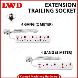 LWD 4 GANG NEON EXTENSION TRAILING SOCKET
