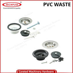 TECHPLAS PVC WASTE C/W STAINLESS STEEL TOP