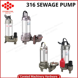 EVERGUSH STAINLESS STEEL 316 SEWAGE PUMP