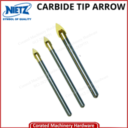 NIETZ CARBIDE TIP ARROW GLASS DRILL BIT