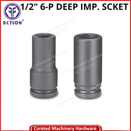 ACTION 1/2&quot; SQ. DR. METRIC DEEP IMPACT SOCKET 6-P