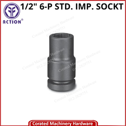 ACTION 1/2&quot; SQ. DR. METRIC STD. IMPACT SOCKET 6-P