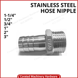 STAINLESS STEEL 304 HOSE NIPPLE